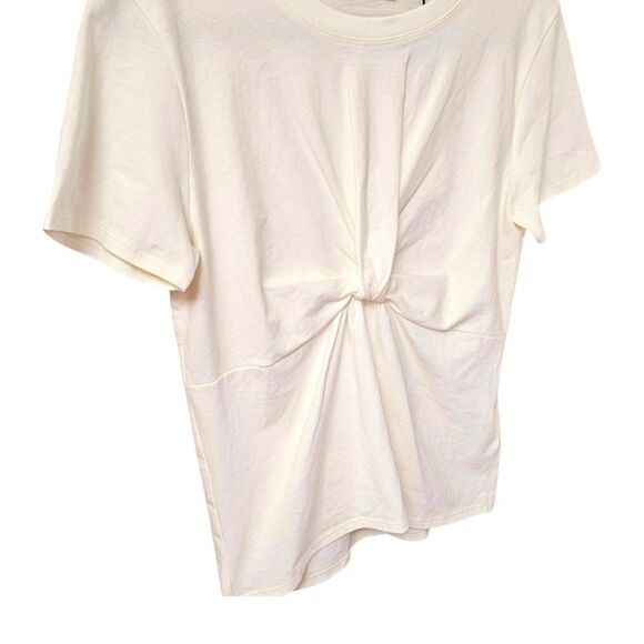 7 FORβALL MAN KIND Women's Vintage White Premium Short Sleeve Front Knot Top XL - Picture 5 of 16